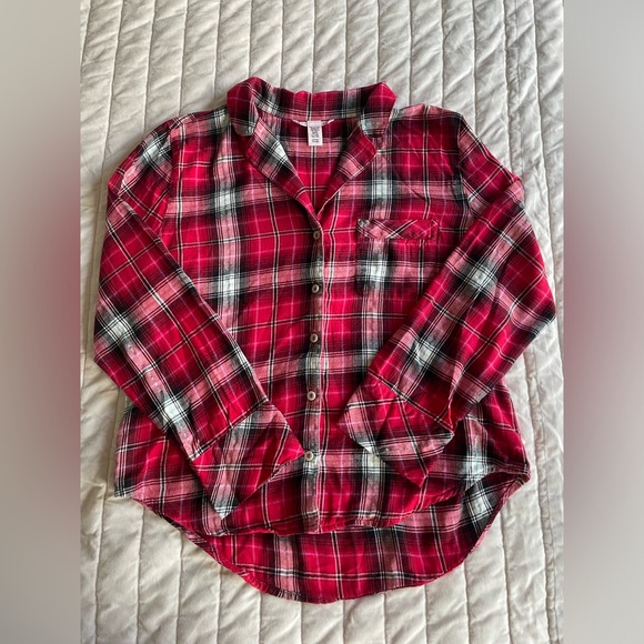 Victorias’s Secret 2pc Plaid Pajama Set Long Sleeve Button Down and Pants - Picture 6 of 15